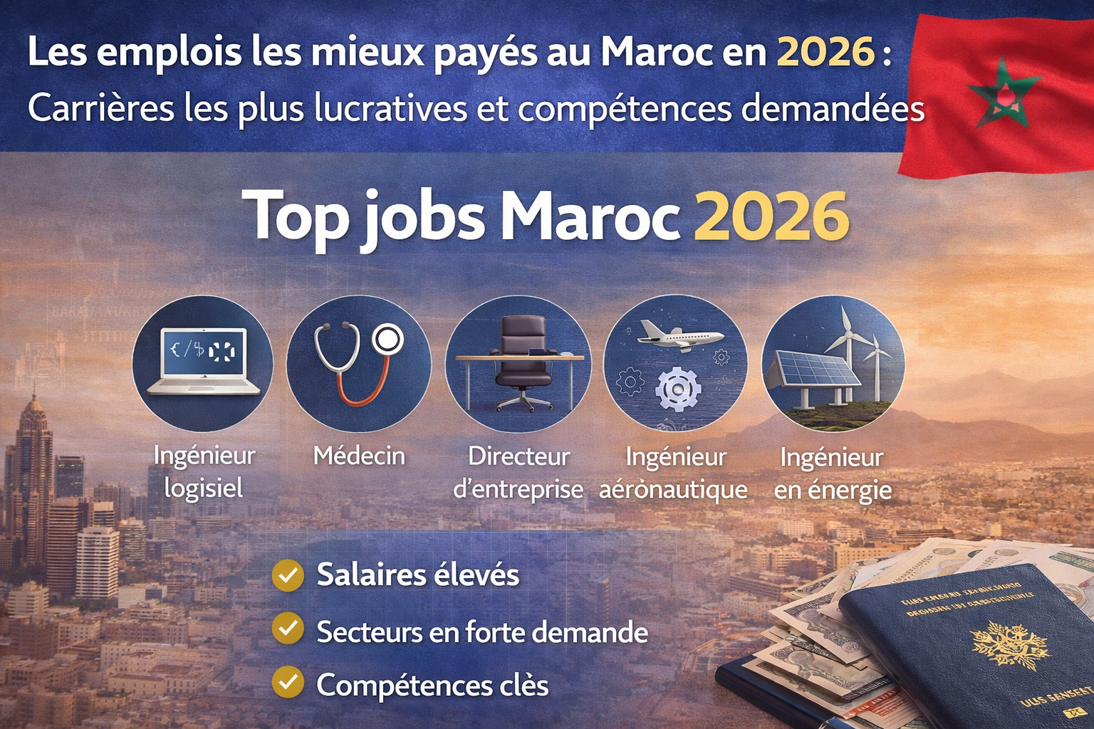 أعلى الوظائف راتباً في المغرب 2026: المهن الأكثر دخلاً والمهارات المطلوبة