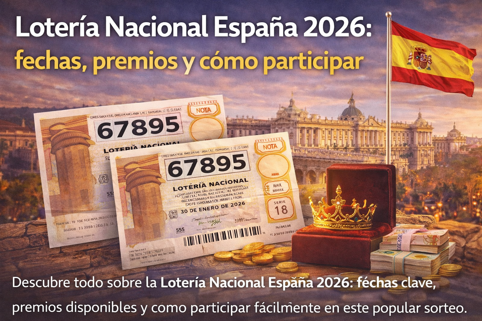 Lotería Nacional España 2026: fechas, premios y cómo participar