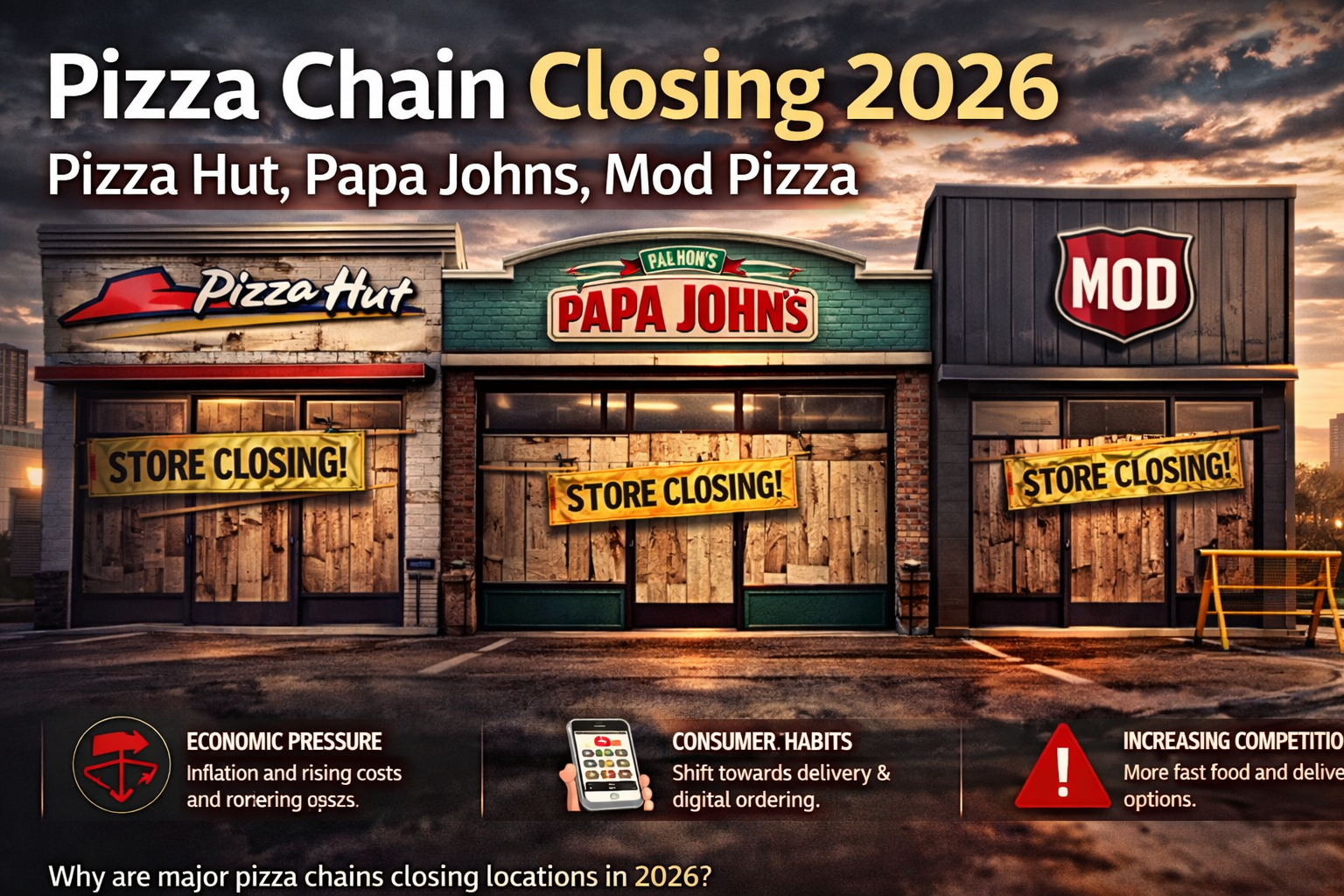 Pizza Chain Closing 2026 : Pizza Hut, Papa Johns, Mod Pizza & More