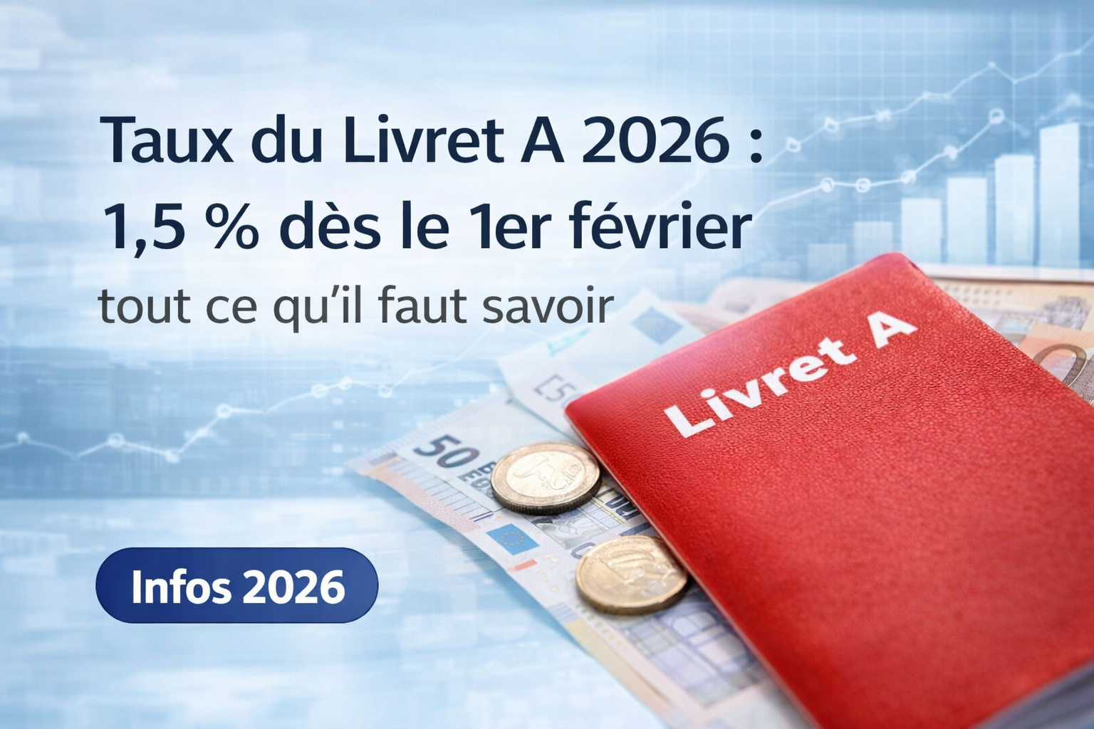 Taux du Livret A 2026 : 1,5 % dès le 1er février – tout ce qu’il faut savoir