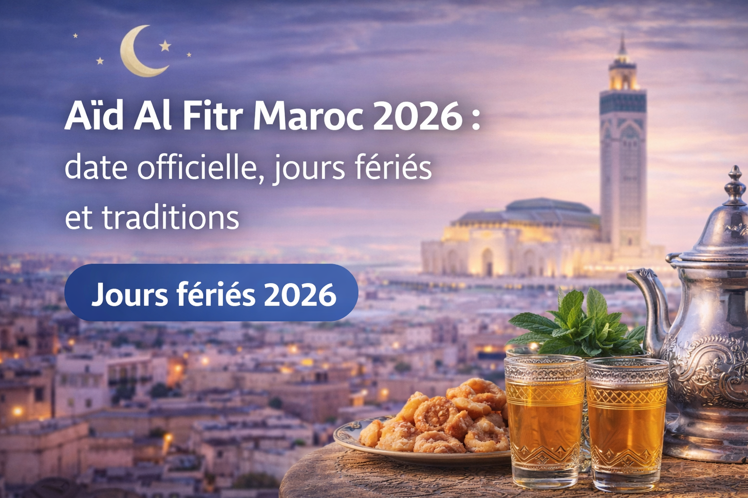 Aïd Al Fitr Maroc 2026 : date officielle, jours fériés et traditions