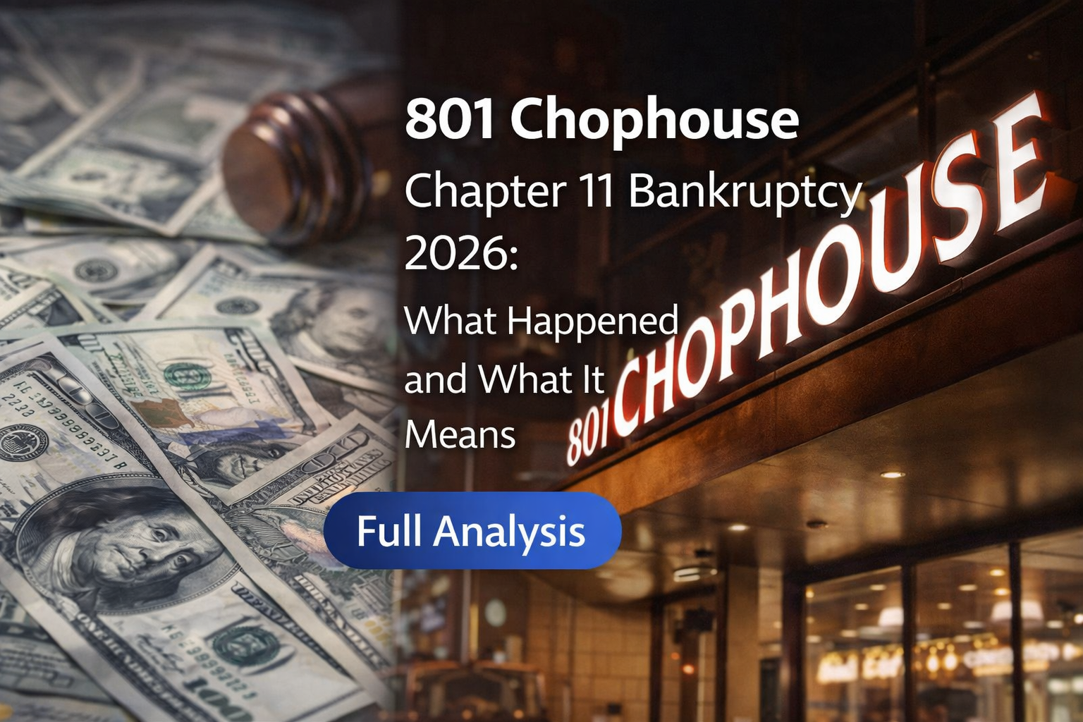 801 Chophouse Chapter 11 Bankruptcy 2026: What Happened and What It Means
