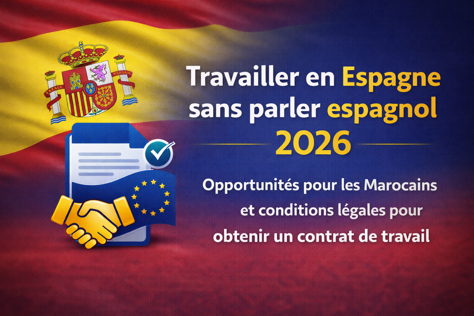 العمل في إسبانيا بدون لغة 2026: فرص حقيقية للمغاربة وشروط الحصول على عقد عمل قانوني