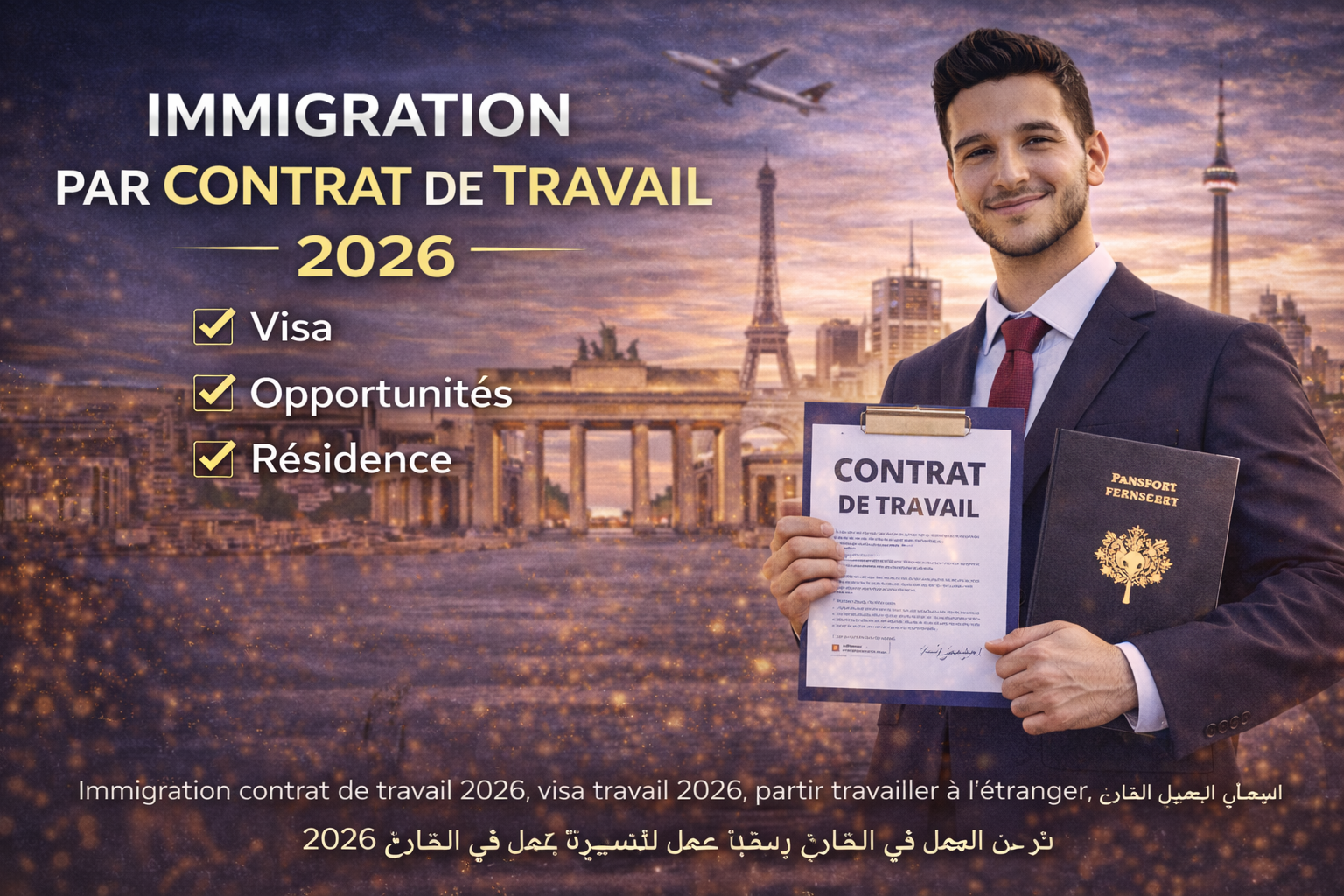 الهجرة عبر عقد عمل 2026: الشروط، الوثائق وطريقة الحصول على فيزا العمل