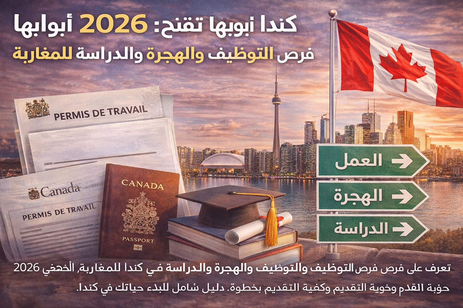 كندا 2026 تفتح أبوابها: فرص التوظيف والهجرة والدراسة للمغاربة